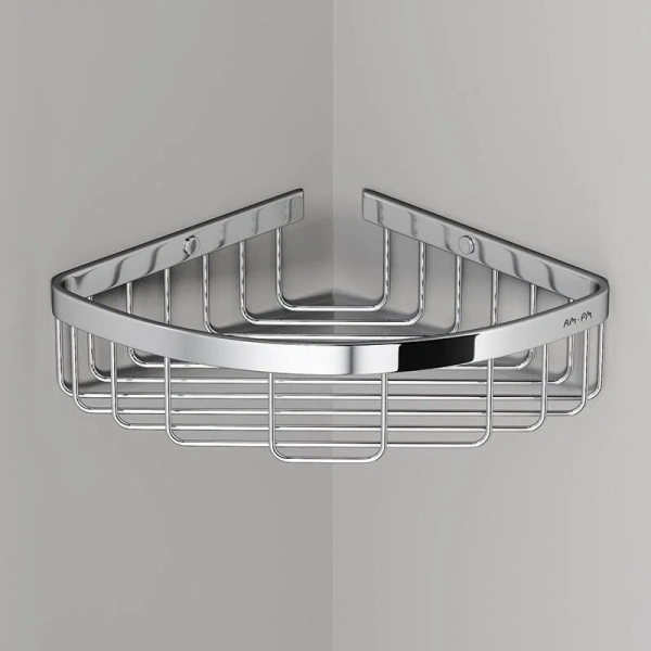 Полочка для ванной AM.PM Sense L угловая, хром A7452100 (детальная фотография)