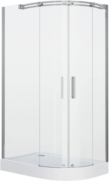 Душевой уголок Grossman Galaxy 120x90 см двери раздвижные GR-4121L (детальная фотография), хром