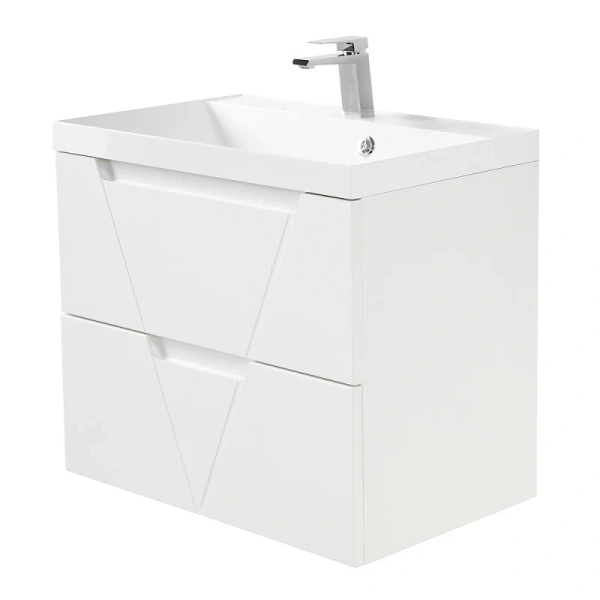 Тумба под раковину подвесная BelBagno Vittoria 70 см bianco lucido VITTORIA-700-2C-SO-BL-P (детальная фотография), современная, hi-tech