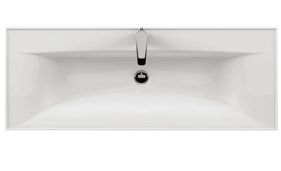 Раковина мебельная Акватон Айрис 120 см литой мрамор 1A729631AG010 (детальная фотография)