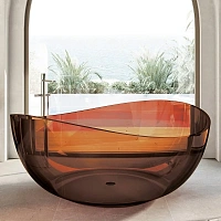 Ванна из полиэфирной смолы Abber Kristall 150x150 см коричневая