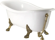 Ванна из искусственного камня Migliore Bella 170х80 см фурнитура бронза