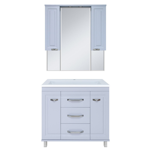 Тумба под раковину напольная Misty Терра 90 см серая П-Тер01090-01503Я (детальная фотография), в наличии