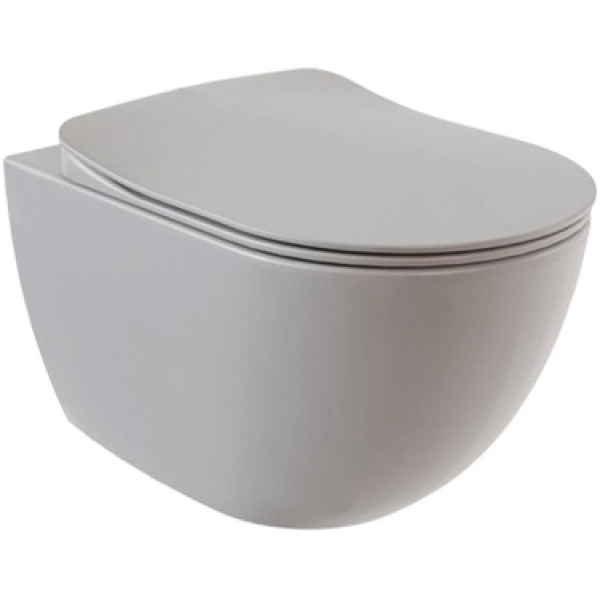 Унитаз подвесной Creavit Free холодный серый FE322-00CG00E-0000 (детальная фотография)