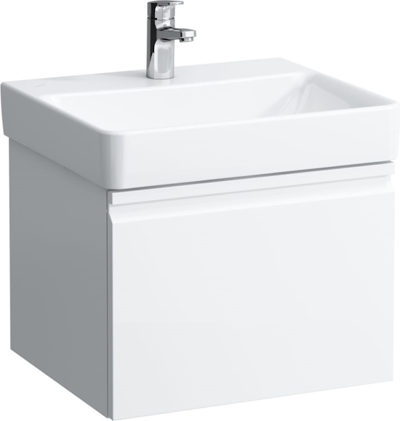 Раковина Laufen Pro S 8.1096.2.000 55 см белая (детальная фотография), прямоугольной формы, тюльпан