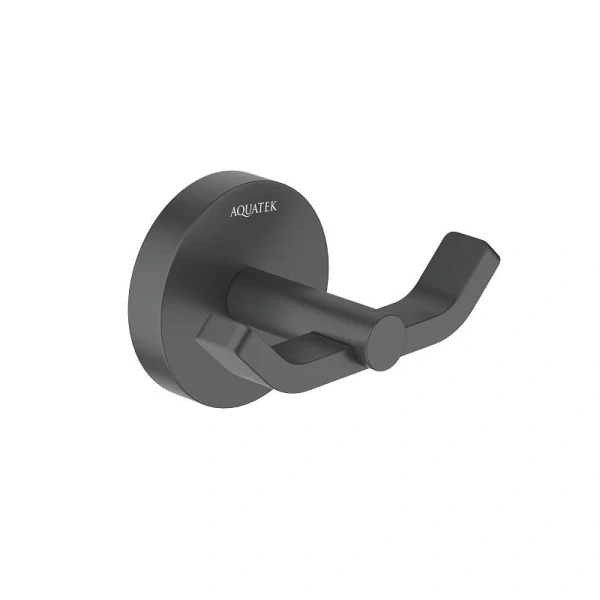 Крючок для ванной Акватек Бетта черный матовый AQ4602MB (детальная фотография)