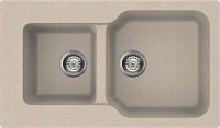 Мойка для кухни Omoikiri Maru 86-2-SA 86 см бежевая