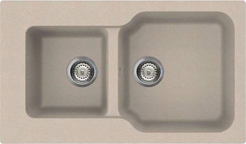 Мойка для кухни Omoikiri Maru 86-2-SA 86 см бежевая - фото 4