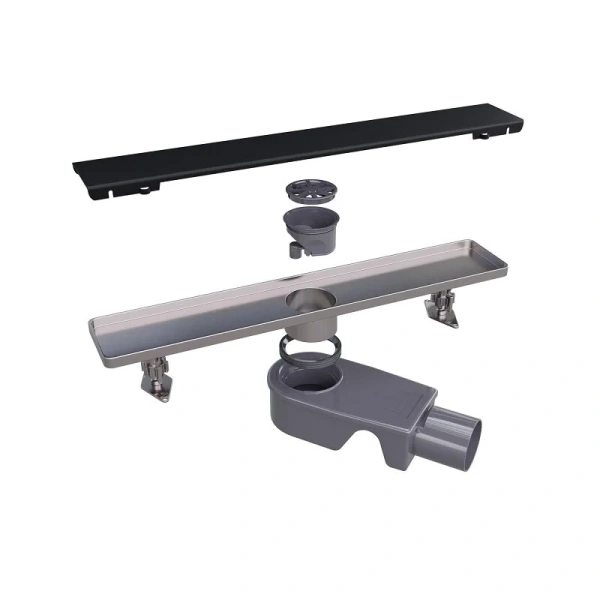 Душевой лоток RGW SDR 80 см прямой черный 47212080-04 (детальная фотография), душевой лоток