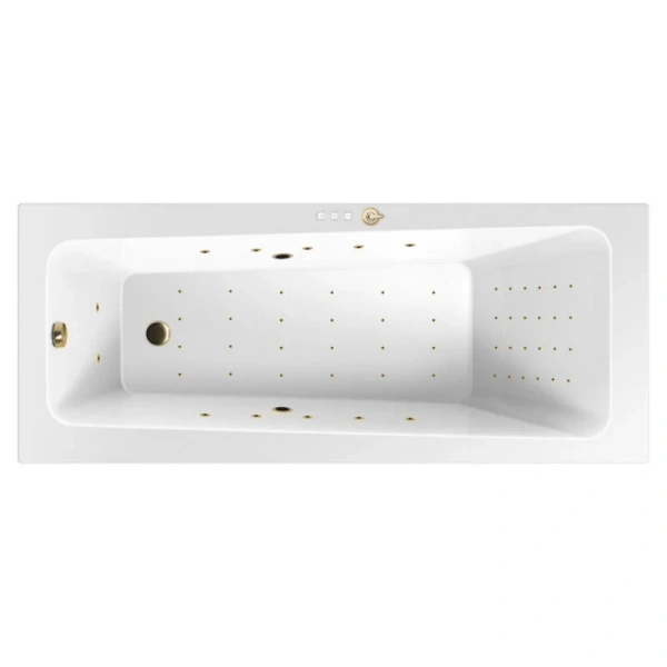 Ванна гидромассажная Excellent Ava Nano 170 x 70 см, белый/золото, WAEX.AVA17.NANO.GL (детальная фотография)