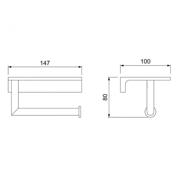 Бумагодержатель Timo Saona черное золото 13043/18 (детальная фотография), современные, hi-tech