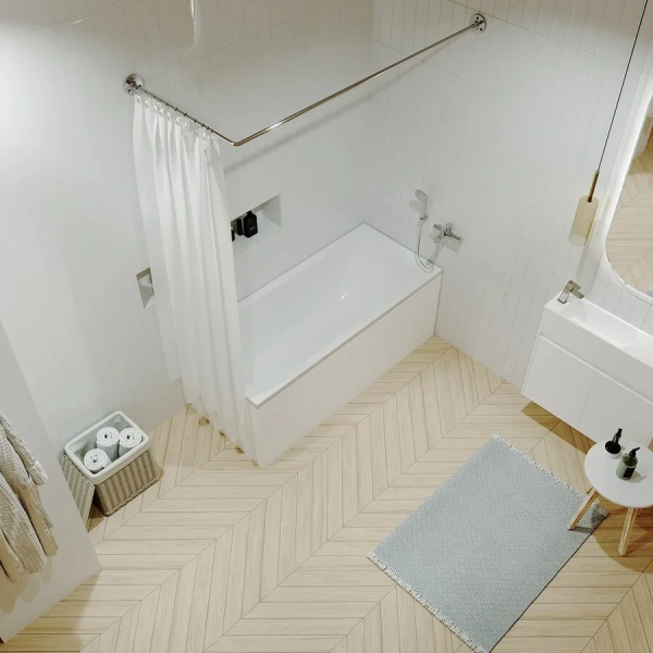 Карниз для ванны 1Marka 160х70 см Г-образный 05каг1670 (детальная фотография), по запросу