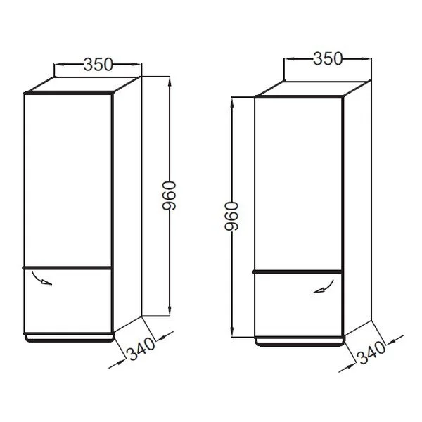 Шкаф подвесной Jacob Delafon Odeon Up 35 см квебекский дуб, правый EB893D-E10 (детальная фотография), 35 см