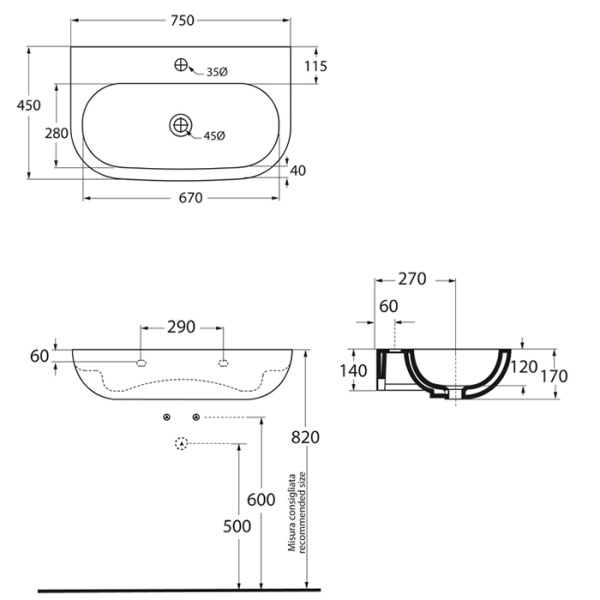 Схема (детальная фотография), подвесные, пристенные