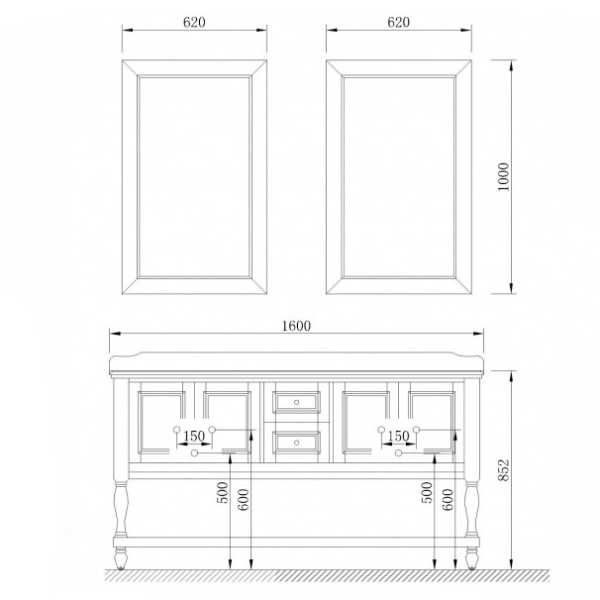 Схема (детальная фотография), напольная, пристенная