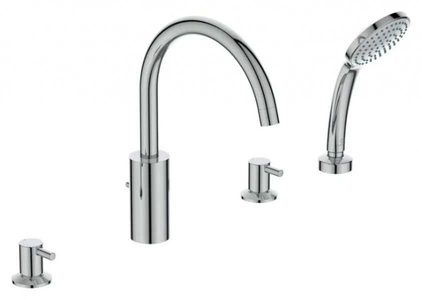 Смеситель на борт ванны Ideal Standard Ceraline с ручным душем BC198AA (детальная фотография)