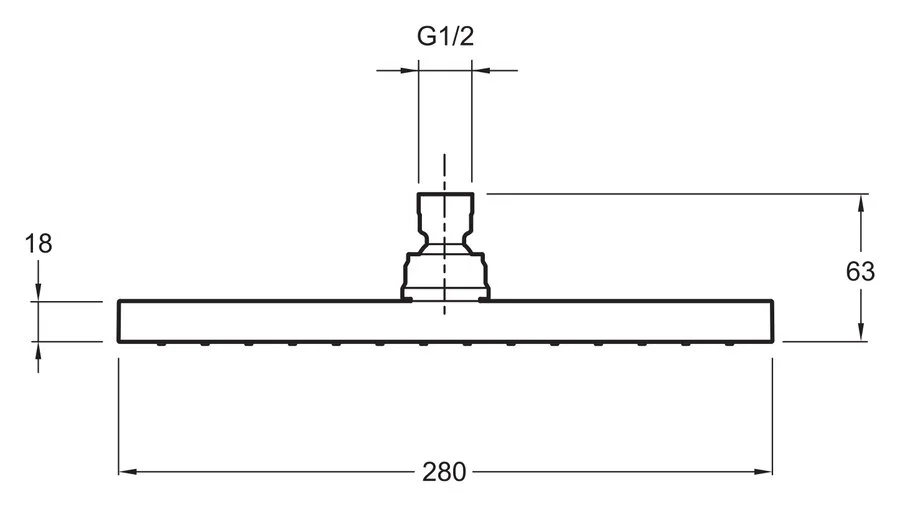 Верхний душ Jacob Delafon EO хром E3875-CP (детальная фотография), верхние души