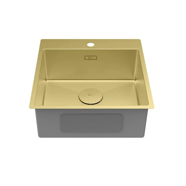 Мойка для кухни Lemark Janga 49 см светлое золото 9938106 (детальная фотография), 50x50 см