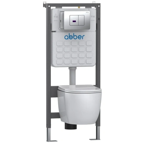 Клавиша смыва Abber хром глянцевый AC0122S (детальная фотография), металлические