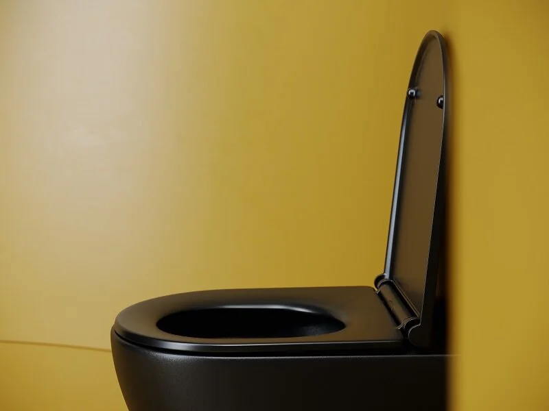 Унитаз подвесной Ceramica Nova Vogue черный матовый CN4008TMB (детальная фотография), современные, hi-tech, круглые