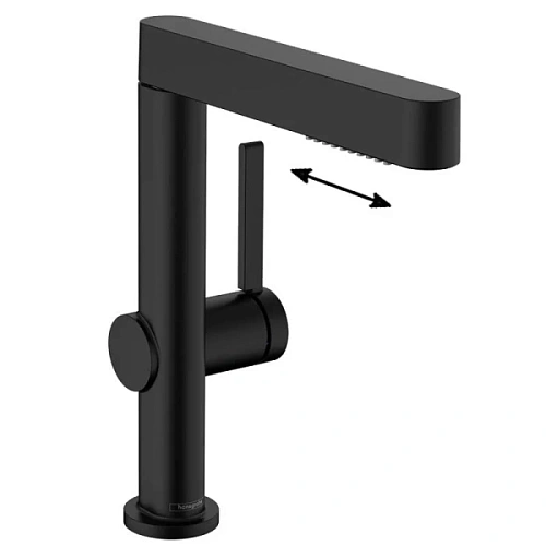Смеситель для раковины Hansgrohe Finoris черный матовый - фото 3