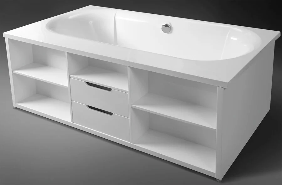 Ванна из искусственного камня Belux Омега 2 ВО2-1700, 4810924219442, 170 x 90 см, белый (детальная фотография), приставные, встраиваемые