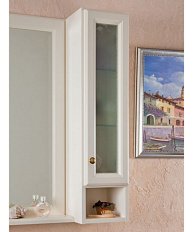 Шкаф для ванной, петли справа, цвет слоновая кость матовый, фурнитура бронза, La Beaute Michel