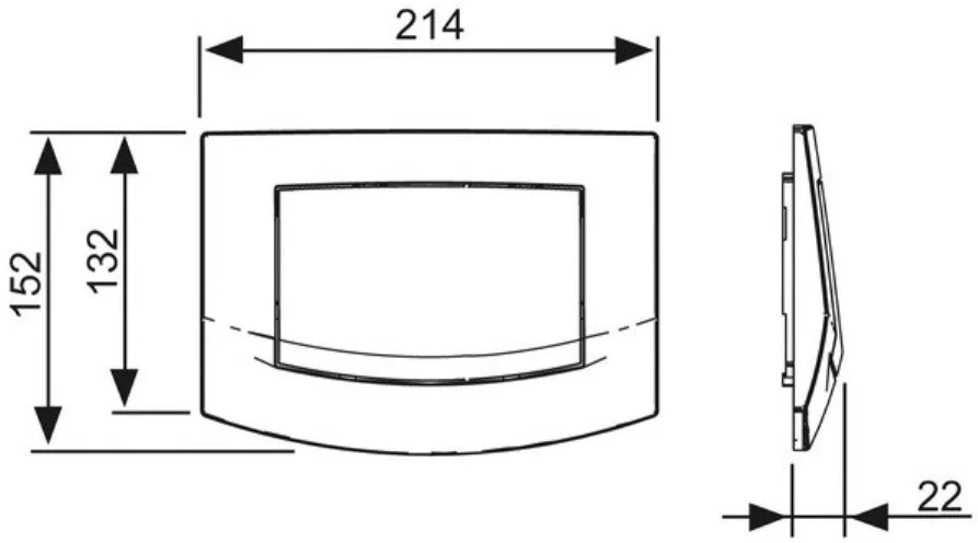 Клавиша смыва, цвет хром, Tece TECEambia 9240126 (детальная фотография), в наличии