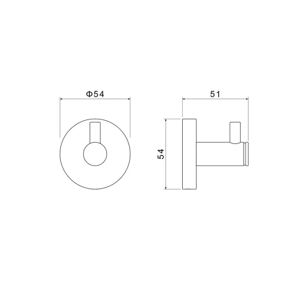 Крючок для ванной Акватек Европа оружейная сталь AQ4101BGM (детальная фотография), современные, hi-tech