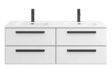 Тумба под раковину подвесная Cezares Eco 140 см Bianco Lucido