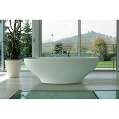 Ванна из камня, цвет белый матовый, Globo Genesis