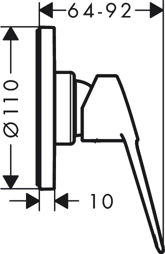 Смеситель для душа Hansgrohe Novus Loop хром 71361000 (детальная фотография), для душа