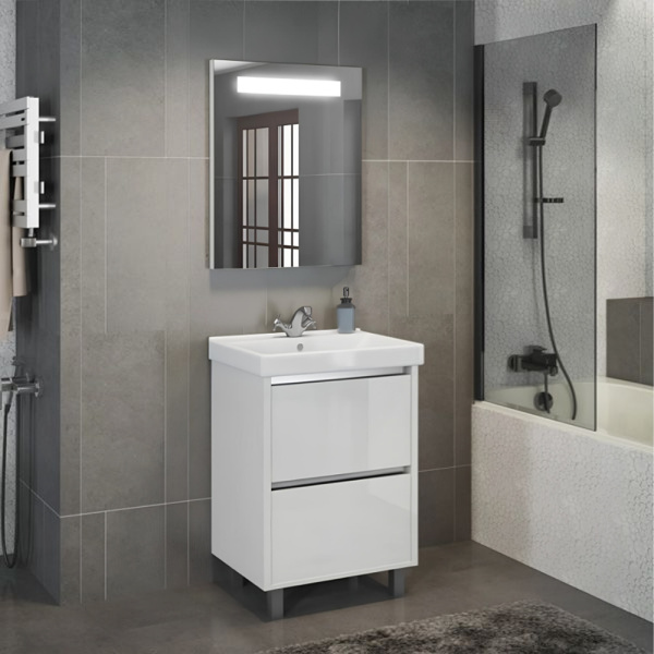 Зеркало с подсветкой Comforty Виола 60 см прямоугольное 00004140517 (детальная фотография), нет в наличии