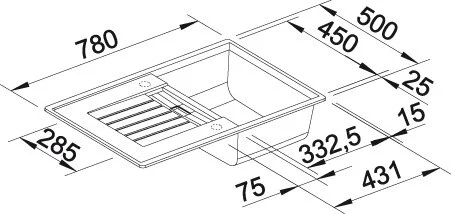 Мойка для кухни Blanco Zia 45S 78 см белая 514726 (детальная фотография), белые