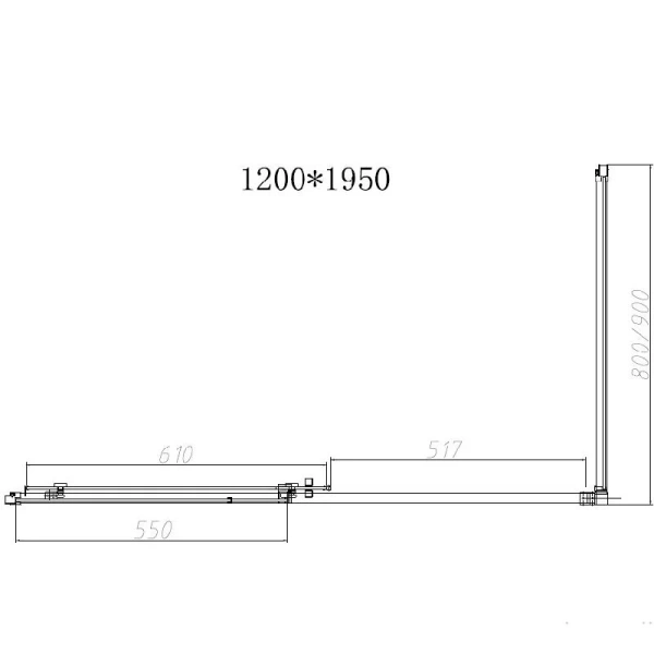 Душевой уголок Vincea Slim-N 120х90 см профиль черный VSR-4SN9012CLB (детальная фотография), современные, hi-tech