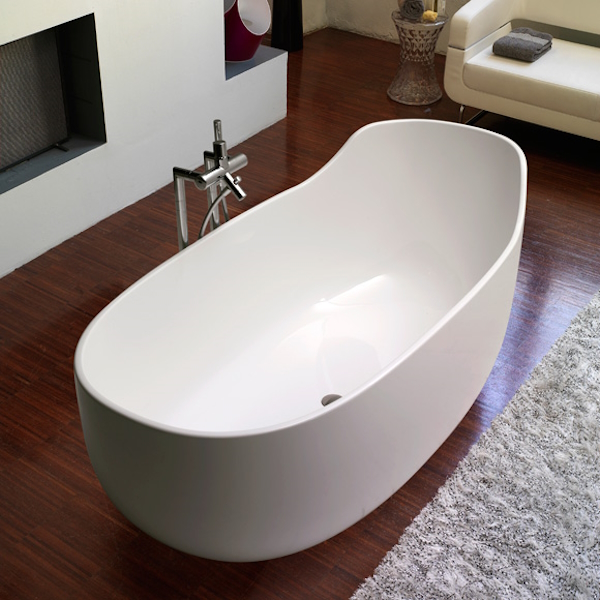 Ванна из камня Globo Olivia VAOL1X (детальная фотография), искусственный камень, литьевой мрамор