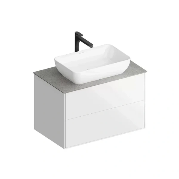 Тумба под раковину подвесная Kerama Marazzi Plaza Modern 80 см белая PLB.M.80.2\WHT.V (детальная фотография), современная, hi-tech