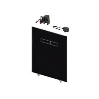 Верхняя стеклянная панель с сенсорным блоком управления, цвет черный, Tece TECElux 9650003