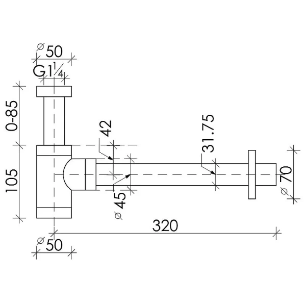 Сифон для раковины Ceramica Nova черный 70001MB (детальная фотография), другие