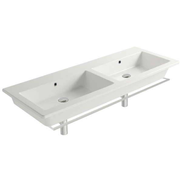 Раковина двойная Globo Forty3 FO125.BI (детальная фотография), двойные