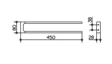Полотенцедержатель для ванной Keuco Edition 11 11118 11118 010000 (детальная фотография), современные, hi-tech