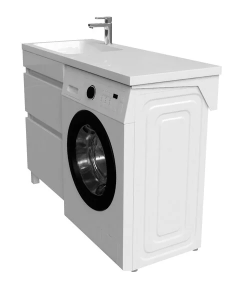 Тумба с раковиной напольная IDDIS Optima Home OPH12 120 см с ящиками (детальная фотография), напольная, пристенная