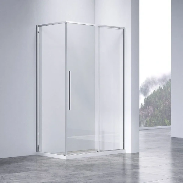 Душевой уголок Vincea Slim-N 140х80 см профиль хром VSR-4SN8014CL (детальная фотография)