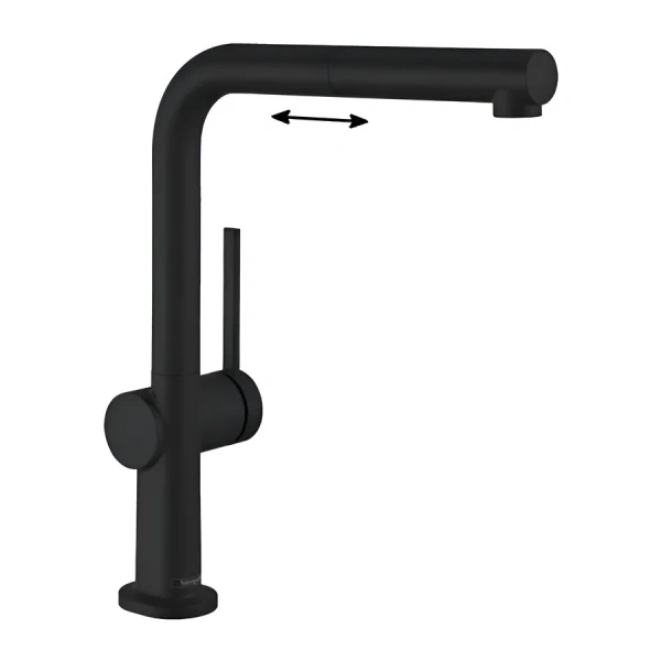 Смеситель для кухни Hansgrohe Talis M54 черный матовый 72808670 (детальная фотография)
