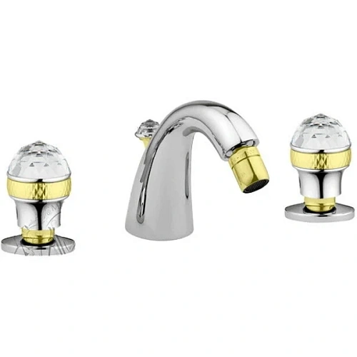 Смеситель для биде Migliore Axo Swarovski хром/золото - фото 2