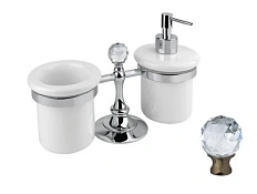 Стакан для ванной и дозатор для мыла Cezares Olimp бронза