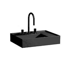 Раковина накладная правая, цвет чёрный, Laufen Kartell