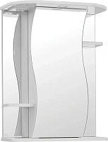 Зеркальный шкаф с подсветкой Style Line Эко Волна Лилия 55/С 55 см белый глянец
