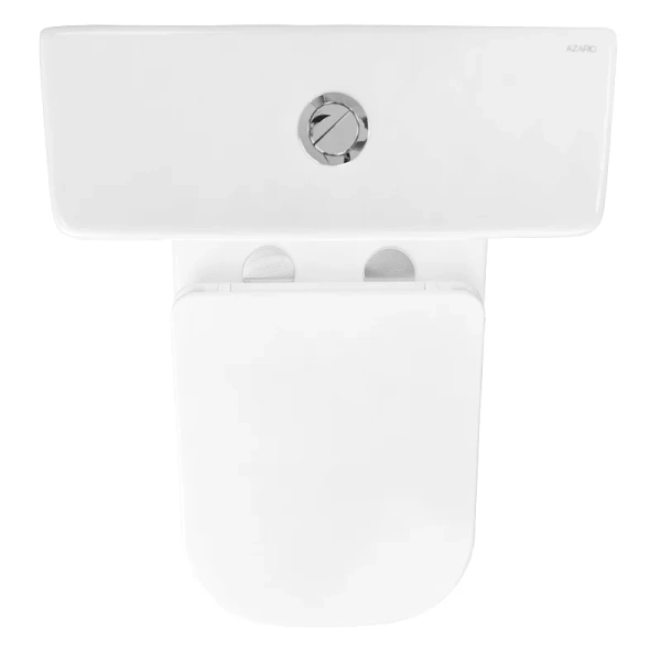 Унитаз компакт Azario Levanto белый AZ-1228A (детальная фотография), с горизонтальным, прямым выпуском, с прямым выпуском