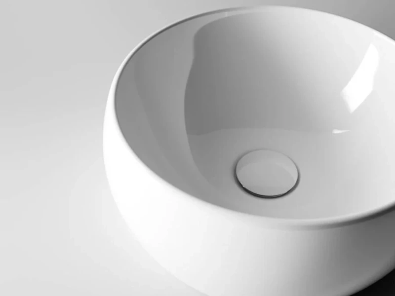 Раковина Ceramica Nova Element 39,5 см круглая CN6001 (детальная фотография), маленькие, в форме чаши, круглой формы